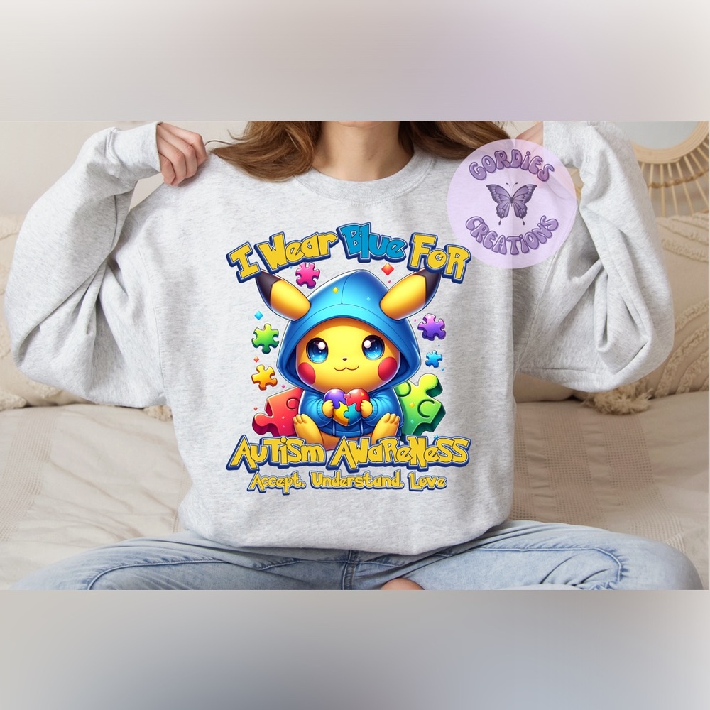 Pikachu Autism Awareness Crewneck
